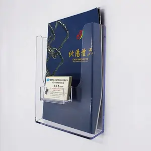 壁挂式亚克力宣传册支架8.5 * 11英寸透明小册子展示架，用于文件、杂志、期刊、传单