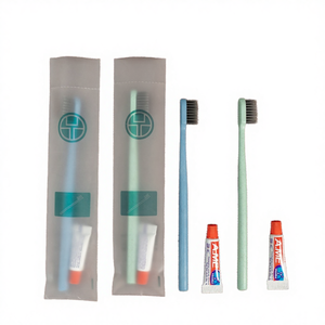 Fournitures hôtelières en gros à prix abordable : Peigne jetable écologique, brosse à dents en plastique souple, kit de toilette complet stérile - Product Image 4