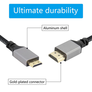 <span class=keywords><strong>Câble</strong></span> HD tressé en nylon V2.0 Mini mâle-mâle pour HDTV, rallonge 1M/1.5M/2M/3M/5M/<span class=keywords><strong>10M</strong></span> pour projecteur, caméra, TV 4K - En stock - Product Image 6
