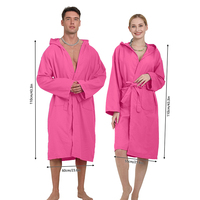 Peignoir de bain confortable à double face en tissu éponge personnalisé avec logo, pour la maison, l'hôtel, les couples adultes, peignoir en tissu éponge, serviette de bain portable pour femmes et hommes