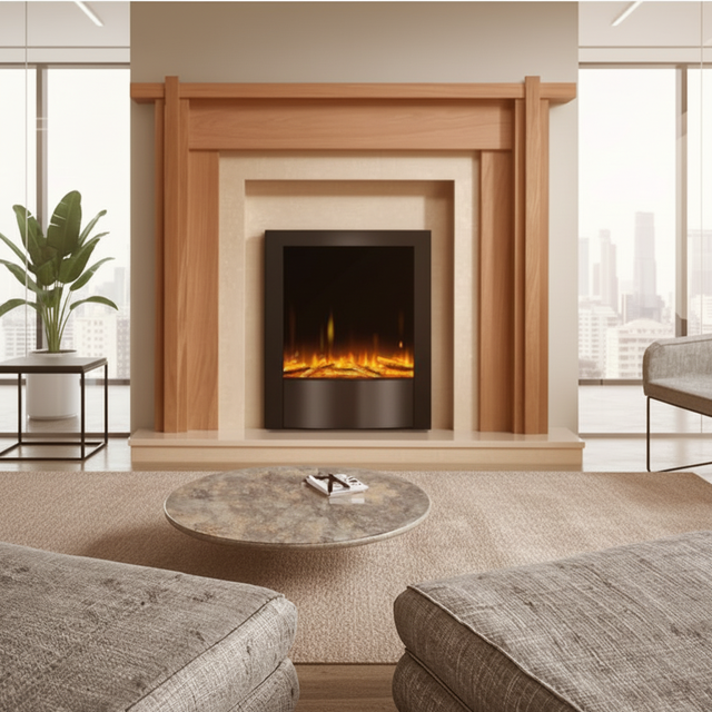 Wholesale Wifi Remote Home Using 16" Insert Multicolour Smart Electric Fireplace Silver Black champagne Fascias Frame