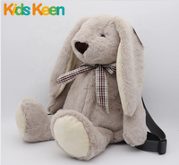 Lapin jouets en peluche personnalisé jouet sac d'école sacs à dos en peluche avec poupée en peluche lapin peluche sac de bonbons
