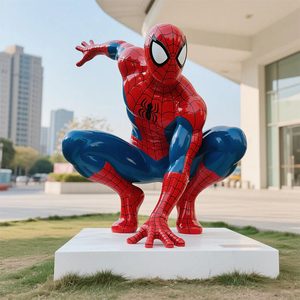 Décoration extérieure grandeur nature parc à thème décoratif résine Art cadeau <span class=keywords><strong>Super</strong></span> Man Cartoon Sculpture résine Spiderman Statue - Product Image 2