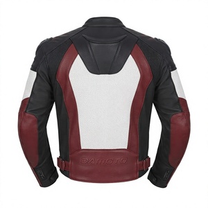 Veste de moto en cuir de vache véritable pour homme/Chaquetta, équipement de protection CE niveau 2 avec bosse de protection - Product Image 2