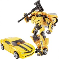 Figurine d'action Anime YS Transformable 18 cm – Voiture Jouet Transformée pour la Rentrée Scolaire et Halloween – Construction en Plastique et Métal