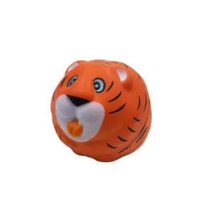 Juguete Antiestrés con forma de animal, Bola de estrés de pu, juguete en forma de Tigre, a precio de fábrica