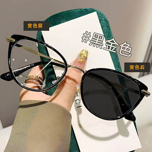 Montures de lunettes rétro œil de chat pour femmes, monture complète, protection photochromique contre la lumière bleue, lentilles Ac, indice 1.55, RG8074 - Product Image 2