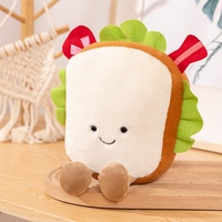 Peluche mignonne drôle de dessin animé Pizza Sandwich Taco frites jouet peluche alimentaire oreiller peluches griffe Machine Arcade jouets en peluche poupée