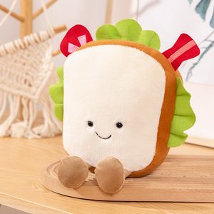 Divertido lindo dibujos animados felpa Pizza sándwich Taco patatas fritas juguete relleno comida almohada peluches garra máquina Arcade juguetes <span class=keywords><strong>de</strong></span> peluche muñeca - Product Image 2