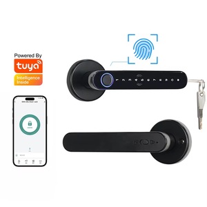 Electric Handle Lock Tuya Smart Home <strong>Door</strong> Lock Biometric Fingerprint Lock Aluminum Alloy Wood &amp; Aluminum <strong>Doors</strong> - Product Image 1