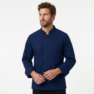Uniforme de Cocina Profesional 100% Algodón, Manga Larga, Transpirable, Ropa de Trabajo para Restaurante y Hotel, Fabricante Mayorista OEM - Product Image 1