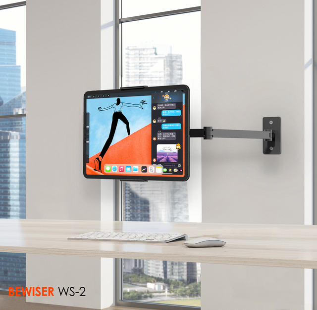 Tablet Mounting Bracket Tablet Pc Holder Wall Mounted Phone Holder (BEWISER WS-2)