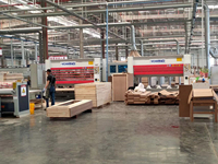 Machine de pressage à chaud pour le travail du bois, destinée à la production de panneaux MDF et de panneaux de particules