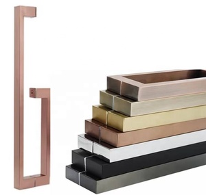 Moderno en forma de L Back-to-Back Cabina de ducha de acero inoxidable tipo G Pull Square Tube Tiradores de puerta de vidrio templado para vidrio - Product Image 4