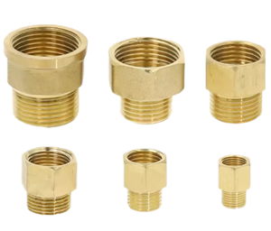 Adaptateur en laiton C46500 mâle vers femelle personnalisé 1/4'' 1/2'' 3/4'' BSP NPT GHT, sans plomb, pour eau potable, réduction de pression basse - Product Image 1