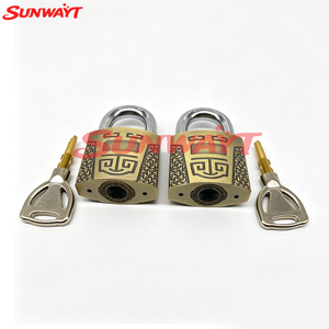 Cadenas en bronze à motifs 40 mm #   Serrure à clé pour boîte à monnaie, serrures de porte antivol pour machine à griffes, console de jeu d'arcade, distributeur automatique - Product Image 5
