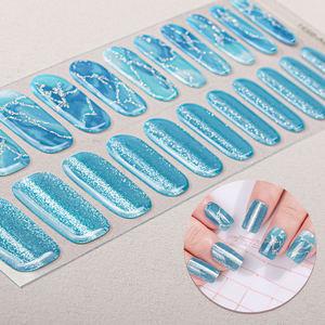 Uñas Postizas Magnéticas Glam Cat Eye, Puntas Stiletto <span class=keywords><strong>Verde</strong></span> Esmeralda, Gel con Purpurina Dorada, Autoadhesivas, No Necesitan Lámpara UV - Product Image 2