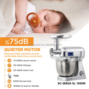 Gewerbliche Küchenmaschine 3-in-1 mit Drehbarer Schüssel, Elektrisch Betrieben, zum Mischen von Brotteig, Kuchen, Reis, Handmixer - Product Image 2