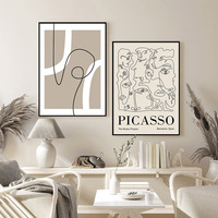 Vente en gros, style minimaliste, ligne géométrique, personnalisé, art mural, toile, peinture décorative, maison, peinture murale, impressions, art mural