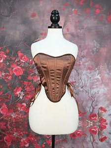 Wholesale Vintage Satin <b>Lace</b> <b>up</b> <b>Corset</b> <b>Top</b> Women's Sexy Multi Ribbon Bustier Shaper Custom Plus Size Hourglass Waist Trainer - Product Image 6