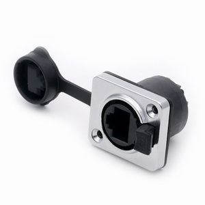 <span class=keywords><strong>RJ45</strong></span> nối <span class=keywords><strong>RJ45</strong></span> không thấm nước Adapter hàn nữ bảng điều khiển gắn kết ổ cắm 8P8C Ethernet nối <span class=keywords><strong>PCB</strong></span> board đồng liên hệ với IP65 - Product Image 2