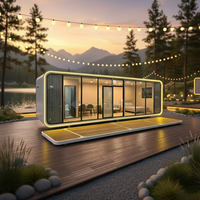 Cabane Intelligente Modulaire Contemporaine en Acier de Luxe pour une Vie Futuriste – Tiny House Pod, Maisonnette Préfabriquée pour Hôtels de Charme, Glamping et Locations de Vacances
