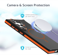 Geschikt voor Samsung Galaxy S26 Ultra telefoonhoesje, nieuwe matte hoes met verborgen camera standaard, volledige bescherming, valbestendig, magnetisch opladen
