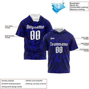 Foxa เสื้อยืดมีฮู้ดที่กำหนดเองสำหรับทุกเพศแห้งเร็วพิมพ์หมายเลขชื่อโลโก้ขนาดผู้ใหญ่เด็ก - Product Image 2