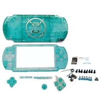 Casing Plastik Transparan Pengganti Full Housing Shell Plate dengan Tombol untuk Perbaikan Konsol PSP3000