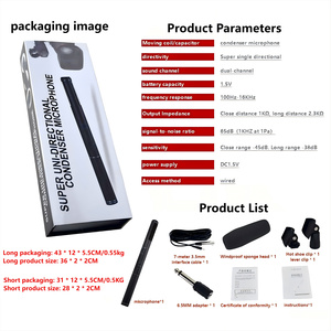 Chuyên Nghiệp 3 in1 Acoustic Có Dây Cầm Tay Phỏng Vấn Microphone Với Chủ Stick Giảm Tiếng Ồn Cho Phóng Viên Ghi Âm - Product Image 3