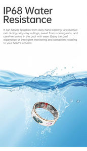 Nouvelle tendance : Bague connectée R19 en émail, surveillance de la santé et du sommeil, étanche IP68, modes sportifs multiples, bague intelligente tendance - Product Image 6