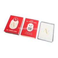 Cartes à jouer de poker en plastique 100% avec logo imprimé personnalisé Family Entertainment Professional avec boîte en plastique transparente écologique