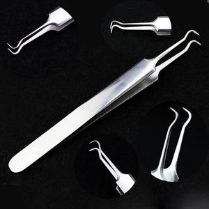 Wanmei Stainless Steel Bent Head Clamps <b>Blackhead</b> <b>Remover</b> Face Cleaning <b>Tool</b> Elbow Specification - Product Image 1