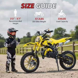 Mini moto tout-terrain 49CC à démarrage manuel, mini moto à essence 2 temps pour enfants, vente en gros d'usine OEM - Product Image 5