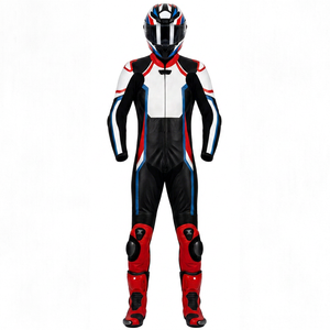 Combinaison de moto en cuir sur mesure de qualité supérieure MotoCP Racing 1 pièce, équipement de conduite avec bosse niveau 2 CE, fabriquée sur mesure - Product Image 1