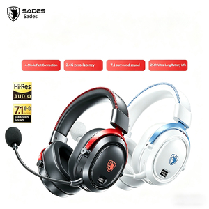 Cuffie Gaming Wireless Sades 4 Modalità BT V6.0 Surround 7.1 Driver Dinamico da 50mm Over-Ear 2000mA 27ms AI ANC ENC per E-sports - Product Image 3