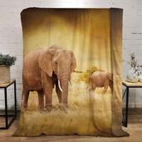 Impression personnalisée 3D Éléphant Lion Cheval Dauphin Couverture Conceptions de sublimation Sublimation Impression personnalisée Couverture polaire