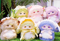 Boîte Mystère Peluche Mignonne et Moelleuse – 6 Styles – Figurine de Personnage Kawaii avec Nœud en Dentelle – Jouet de Collection – Cadeau pour Filles
