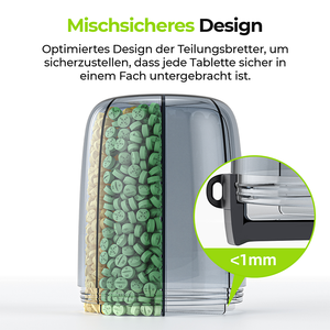 Boîte à médicaments personnalisée avec logo, anti-mélange, large ouverture, pour 6 vitamines variées, avec couvercle en plastique - Product Image 3