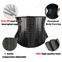 Ceinture de modelage en latex haute compression pour femme, effet sablier, amincissante et réductrice, gaine ventre plat, corset et serre-taille