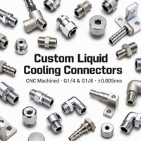 Raccords de refroidissement à eau personnalisés, raccords à filetage G1/4, pièces de refroidissement liquide pour PC, laiton usiné CNC, OEM ODM