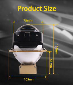 SANVI New Gold F50 Proyector Bi LED de 3 pulgadas 115W por juego 5500K Accesorio para automóvil <span class=keywords><strong>Precio</strong></span> bajo Fábrica personalizada OEM ODM - Product Image 5