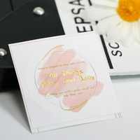 Personnalisé Imprimé Étanche Clair Mat Faveur De Mariage Merci Logo Adhésif Autocollant Feuille D'or Autocollant Impression Gaufrage