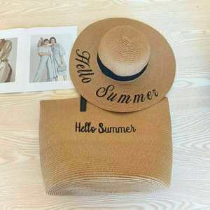 Wholesale Women Summer Dress Embroidery Letters Logo Handbag and <b>Hat</b> with Custom Logo - Product Image 3