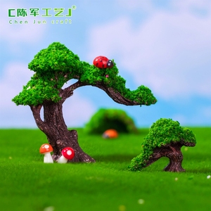 Simulación de micropaisajes con árboles verdes, flores y musgo, accesorios de decoración para paisajismo de bosques y jardinería DIY. - Product Image 4