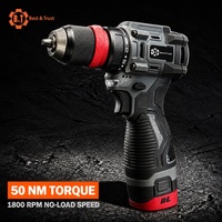 Perceuse sans fil B&T 18V sans balais, mandrin 10 mm, 50 Nm, 1800 tr/min
