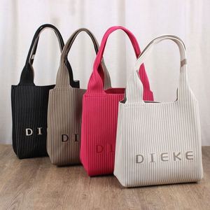 Sac fourre-tout tricoté imperméable à motif personnalisé, nouvelle collection 2025, vente en gros, fermeture éclair, poche intérieure, idéal pour le shopping - Product Image 1