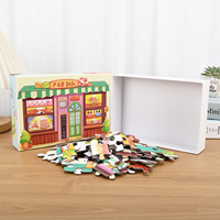 Jeu de puzzle en carton personnalisé avec logo, 100 pièces, design éducatif DIY, dessin animé, pour enfants