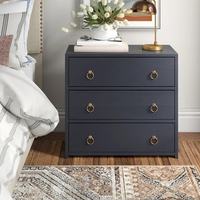 Commode à 3 tiroirs en rotin Commode de chambre à coucher Commode de rangement Armoire Commode Meubles de maison Designs personnalisés à vendre