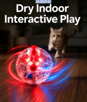 Jouet pour chien, balle interactive transparente et colorée, résistante aux morsures, pour chiens de petite, moyenne et grande taille